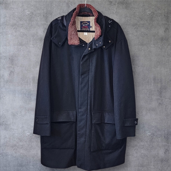 Paul & Shark Other - Paul & Shark Loro Piana Storm System 100% Cashmere Hooded Coat Detachable Collar